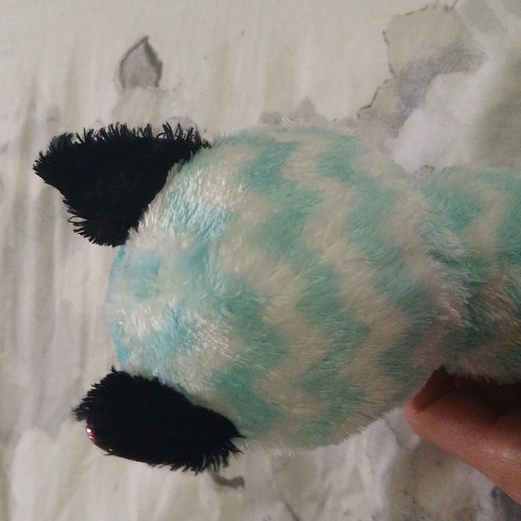 Ty Beanie Boos ATLAS the Aqua Chevron Fox Stuffed Animal - Picture 15 of 16